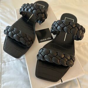 Dolce Vita Black Braided Sandals for Women